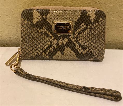 michael kors cece small wallet|Michael Kors snakeskin wallet.